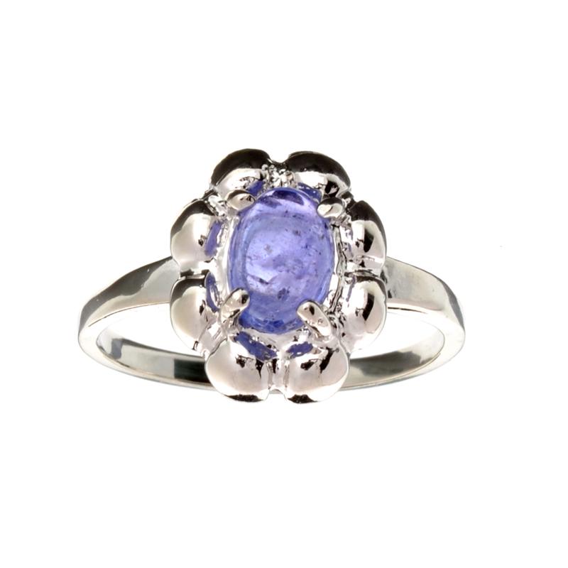 2.00CT Oval Cut Cabochon Tanzanite And Platinum Over Sterling Silver Ring: Gov. File: H-05077 2.00CT Oval Cut Cabochon Tanzanite And Platinum Over Sterling Silver Ring Retail Replacement Value: $1.0K Asset Type: Sterling Silver Ring Shipping: $19.95