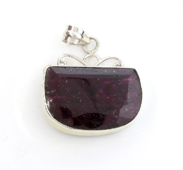 APP: 26k 97.67CT Ruby & Sterling Silver Pendant: 97.67CT Ruby and Sterling Silver Pendant - Appraisal Value: $25.9K