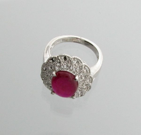APP: 5k 2.84CT Ruby & Sterling Silver Ring: 2.84CT Ruby and Sterling Silver Ring - Appraisal Value: $4.9K
