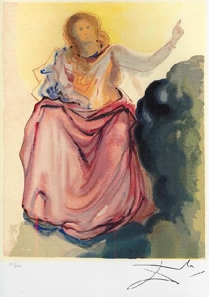 SALVADOR DALI Beatrice Resolves the Doubts of Dante: SALVADOR DALI: Beatrice Resolves the Doubts of Dante Mini Print <