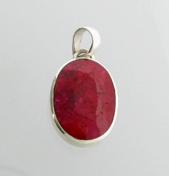 APP: 6.6k 17.53CT Ruby & Sterling Silver Pendant: 17.53CT Ruby and Sterling Silver Pendant - Appraisal Value: $6.5K
