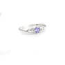 0.30CT Round Cut Tanzanite And Platinum Over Sterling Silver Ring