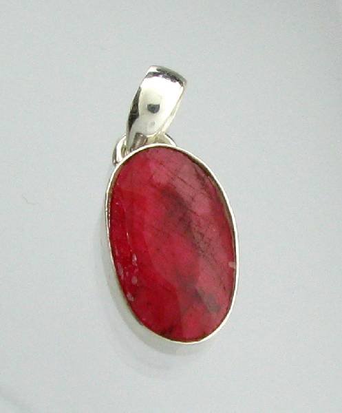 APP: 1.8k 6.41CT Ruby & Sterling Silver Pendant: 6.41CT Ruby and Sterling Silver Pendan - Appraisal Value: $1.8K