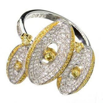 APP: 6k 18kt White/Yellow Gold, Round Cut Diamond Ring: 18 kt. White and Yellow Gold, 0.76CT Round Cut Diamond Ring - Appraisal Value: $6.3K