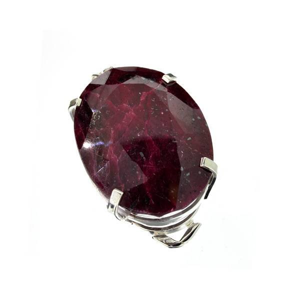 APP: 21k Sebastian 351CT Oval Cut Ruby & Silver Pendant: Designer Sebastian 351.79CT Oval Cut Ruby and Sterling Silver Pendant - Appraisal Value: $21.4K