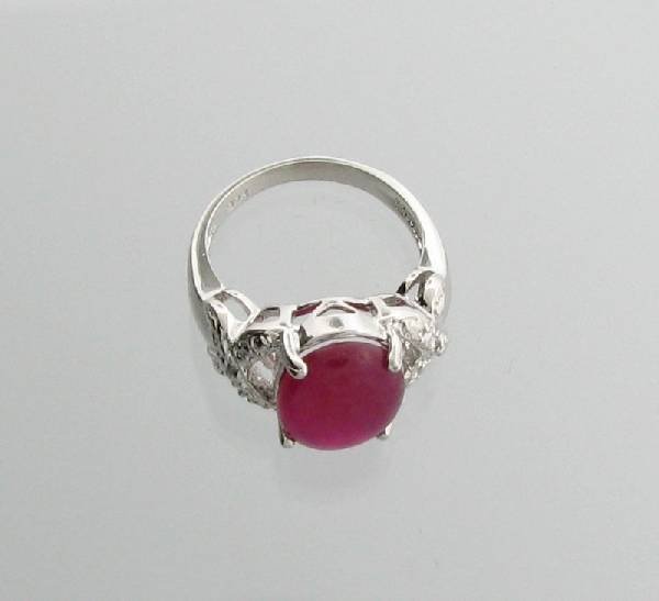 APP: 5k 3.61CT Ruby & Sterling Silver Ring: 3.61CT Ruby and Sterling Silver Ring - Appraisal Value: $4.9K