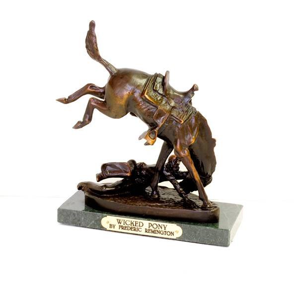 Wicked Pony- By Frederic Remington- Bronze Reissue: Wicked Pony- By Frederic Remington- Bronze Reissue <