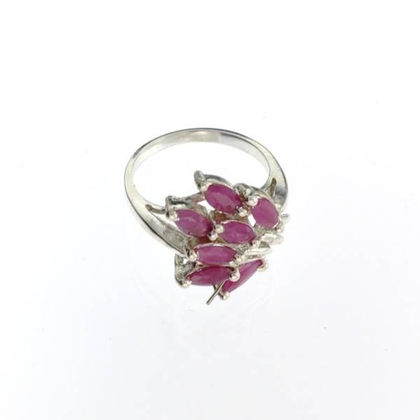 APP: 3k 2.58CTMarquise Cut Ruby Sterling Silver Ring: 2.58CTMarquise Cut Ruby Sterling Silver Ring - Appraisal Value: $2.9K
