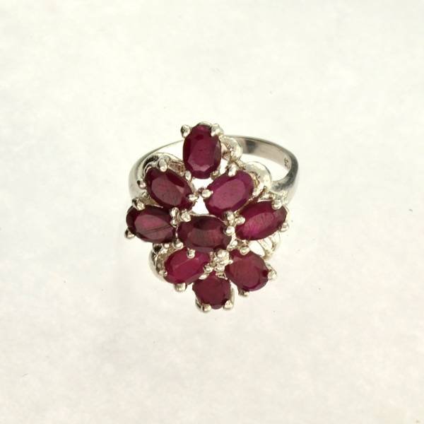 APP: 4.1k 6.44CT Ruby & Sterling Silver Ring: 6.44CT Ruby and Sterling Silver Ring - Appraisal Value: $4.0K