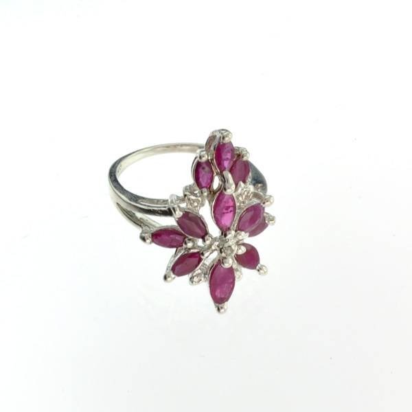 APP: 3.6k 2.29CTMarquise Cut Ruby Sterling Silver Ring: 2.29CTMarquise Cut Ruby Sterling Silver Ring - Appraisal Value: $3.6K