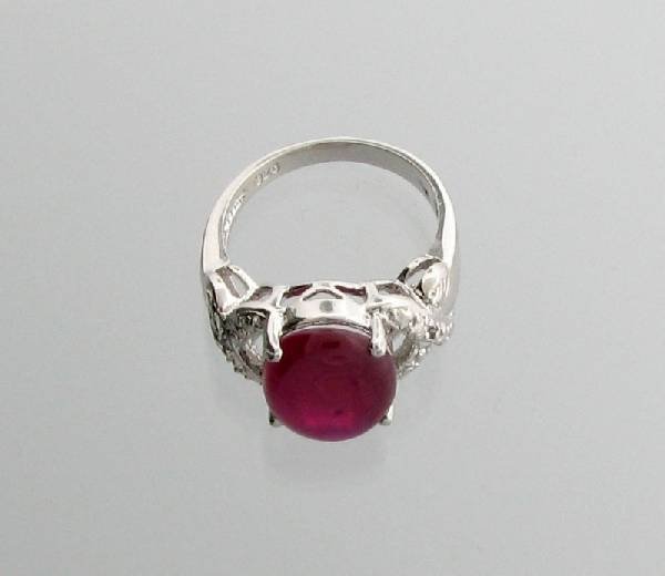 APP: 5.8k 4.32CT Ruby & Sterling Silver Ring: 4.32CT Ruby and Sterling Silver Ring - Appraisal Value: $5.8K