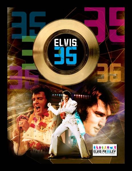 ELVIS PRESLEY "Commemorating The King" Gold 45: ELVIS PRESLEY "35th Anniversary Commemorating 'The Kings' Untimely Death on August 16, 1977"