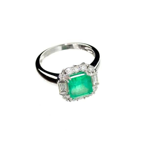 APP: 17k 18kt White Gold, 1CT Emerald & Diamond Ring: 18 kt. White Gold, 1.90CT Emerald Cut Emerald and Diamond Ring - Appraisal Value: $17.8K
