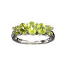 1.49CT Oval Cut Green Peridot And Sterling Silver Ring