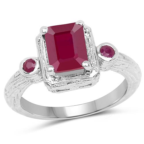 1.85CT Rectangular Cut Ruby Sterling Silver Ring Compelling Quality! -PNR-: Gov. File: H-67001 1.85CT Rectangular Cut Ruby Sterling Silver Ring Compelling Quality! -PNR- Retail Replacement Value: $0.4K Asset Type: Sterling Silver Ring Shipping: $19.95