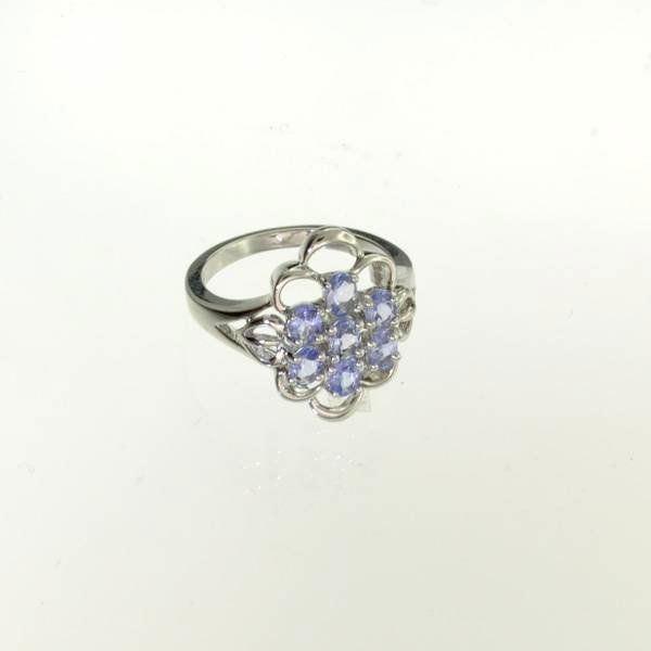 APP: 1k 1CT Oval Cut Tanzanite & Diamond Silver Ring: 1.10CT Oval Cut Tanzanite and Diamond Sterling Silver Ring - Appraisal Value: $1.3K