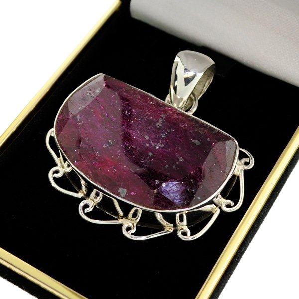 APP: 22.4k 81.98CT Ruby & Sterling Silver Pendant: 81.98CT Ruby and Sterling Silver Pendant - Appraisal Value: $22.3K