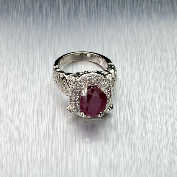 APP: 11.2k 6.51CT Ruby & Sterling Silver Ring: 6.51CT Ruby and Sterling Silver Ring - Appraisal Value: $11.1K