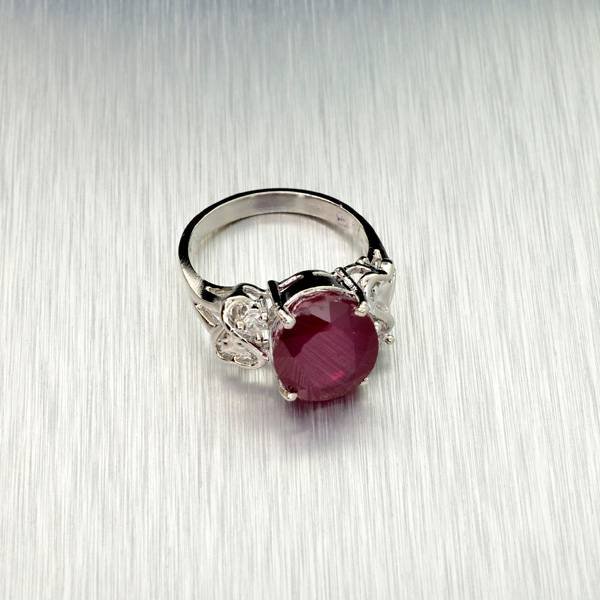 APP: 8.2k 7.90CT Ruby & Sterling Silver Ring: 7.90CT Ruby and Sterling Silver Ring - Appraisal Value: $8.1K