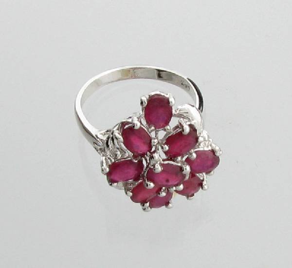 APP: 7.6k 3.91CT Oval Cut Ruby & Sterling Silver Ring: 3.91CT Oval Cut Ruby and Sterling Silver Ring - Appraisal Value: $7.6K