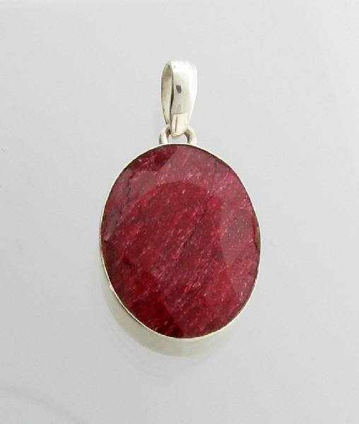APP: 13.2k 36.05CT Ruby & Sterling Silver Pendant: 36.05CT Ruby and Sterling Silver Pendant - Appraisal Value: $13.1K