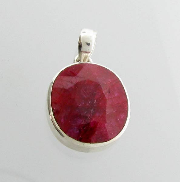 APP: 8.8k 23.46CT Ruby & Sterling Silver Pendant: 23.46CT Ruby and Sterling Silver Pendant - Appraisal Value: $8.8K