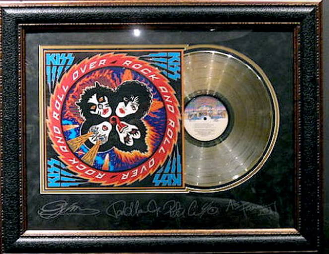 Kiss Rock and Roll Over Framed Gold Record