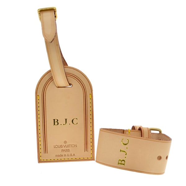 ^Authentic Louis Vuitton Luggage Bag Leather ID Tag Holder: Gov. File: T-10009 ^Authentic Louis Vuitton Luggage Bag Leather ID Tag Holder Asset Type: Vuitton Tag Holder Shipping: $29.95