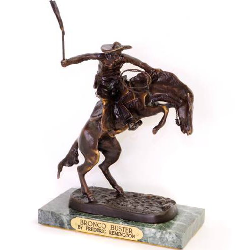 Bronco Buster- By Frederic Remington-Bronze Reissue: Bronco Buster- By Frederic Remington-Bronze Reissue