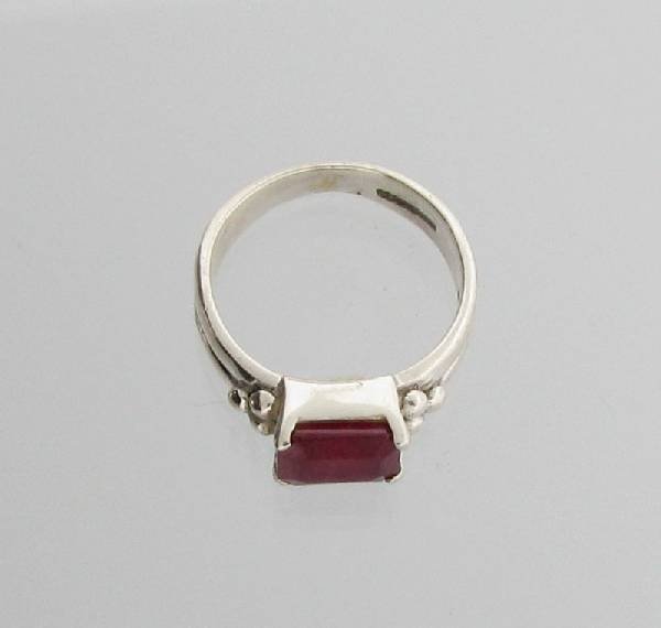 APP: 3.7k Sebastian 3.41CT Ruby & Sterling Silver Ring: Designer Sebastian 3.41CT Ruby and Sterling Silver Ring - Appraisal Value: $3.6K