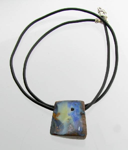 APP: 9.8k 44.80CT Boulder Opal Necklace: 44.80CT Boulder Opal Necklace - Appraisal Value: $9.8K