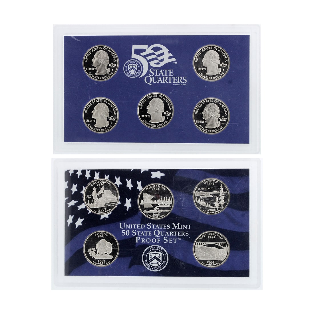 2005 United States Mint 50 State Quarters Proof Set Coin: Gov. File: C-44448 2005 United States Mint 50 State Quarters Proof Set Coin Asset Type: Coin Set Shipping: $9.95
