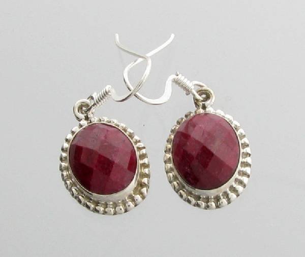 APP: 4.6k 8.65CT Ruby & Sterling Silver Earrings: 8.65CT Ruby and Sterling Silver Earrings - Appraisal Value: $4.6K