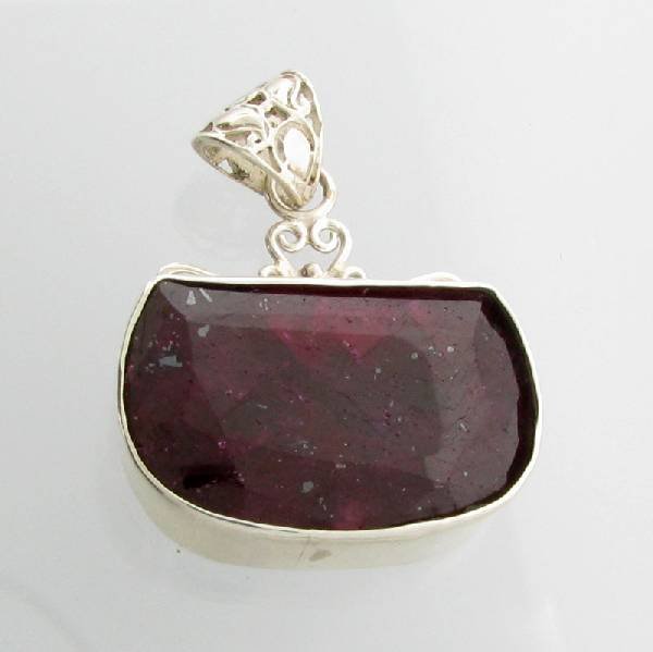 APP: 21.4k 79.03CT Ruby & Sterling Silver Pendant: 79.03CT Ruby and Sterling Silver Pendant - Appraisal Value: $21.4K