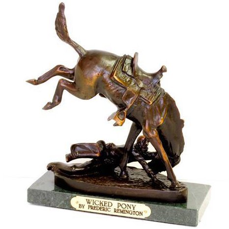 Wicked Pony- By Frederic Remington- Bronze Reissue: Wicked Pony- By Frederic Remington- Bronze Reissue <