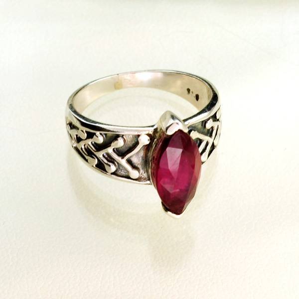 APP: 3.7k Sebastian 3.43CT Ruby & Sterling Silver Ring: Designer Sebastian 3.43CT Ruby and Sterling Silver Ring - Appraisal Value: $3.6K