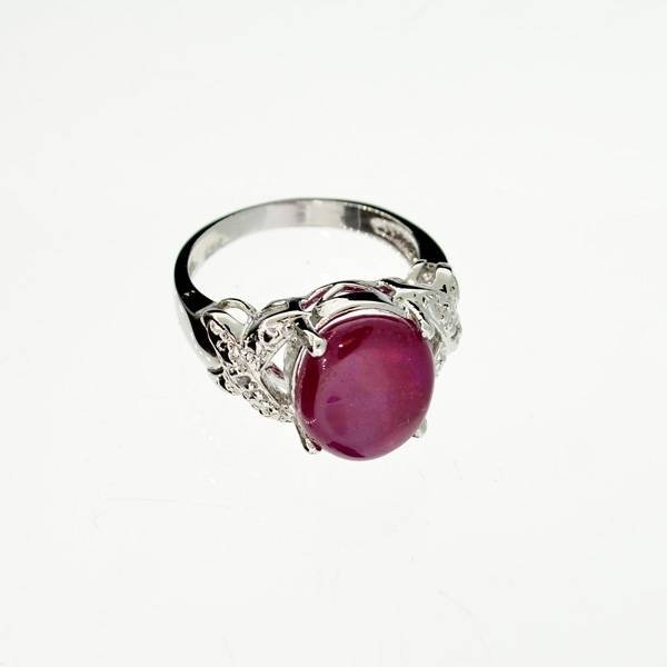 APP: 5.8k 4.28CT Ruby & Sterling Silver Ring: 4.28CT Ruby and Sterling Silver Ring - Appraisal Value: $5.8K