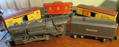 Prewar Lionel 259E Engine & Tender 2689W & 2655 2679 2657 Freight Cars Set