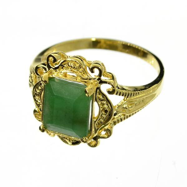 APP: 5k 2CT Rectangle Emerald & 14kt. Over Silver Ring: 2.07CT Rectangle Cut Emerald and 14kt. Over Sterling Silver Ring - Appraisal Value: $5.5K