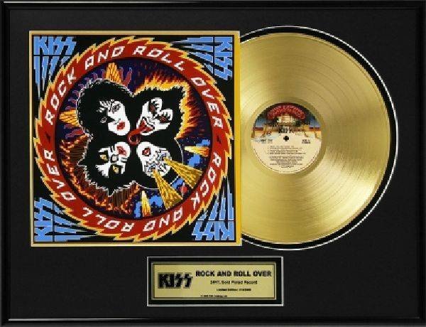 KISS "Rock & Roll Over" Gold LP: KISS "Rock and Roll Over"