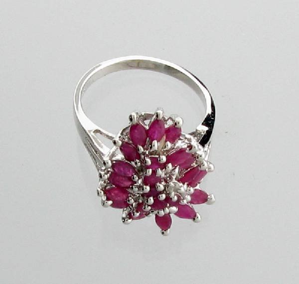 APP: 3k 2.30CT Marquise Cut Ruby & Sterling Silver Ring: 2.30CT Marquise Cut Ruby and Sterling Silver Ring - Appraisal Value: $3.8K