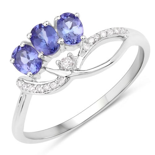 0.51CT Oval Cut Tanzanite and White Diamond 14K White Gold Ring -PNR-: Gov. File: H-88101 0.51CT Oval Cut Tanzanite and White Diamond 14K White Gold Ring -PNR- Retail Replacement Value: $0.9K Asset Type: 14KT RingShipping: $19.95