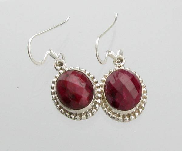 APP: 4.9k 9.15CT Ruby & Sterling Silver Earrings: 9.15CT Ruby and Sterling Silver Earrings - Appraisal Value: $4.8K