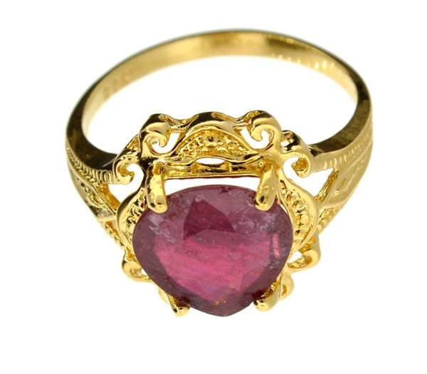 APP: 7k 2CT Pear Cut Ruby & 14kt. Over Silver Ring: 2.64CT Pear Cut Ruby and 14kt. Over Sterling Silver Ring - Appraisal Value: $7.7K