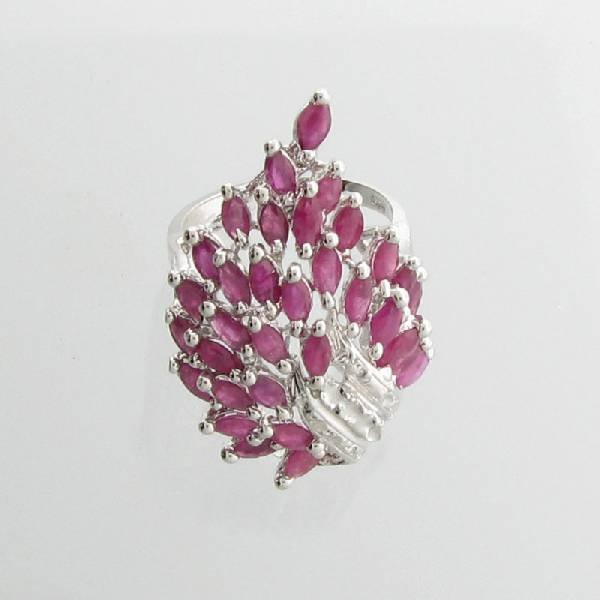 APP: 5k 4.26CT Marquise Cut Ruby & Sterling Silver Ring: 4.26CT Marquise Cut Ruby and Sterling Silver Ring - Appraisal Value: $4.9K