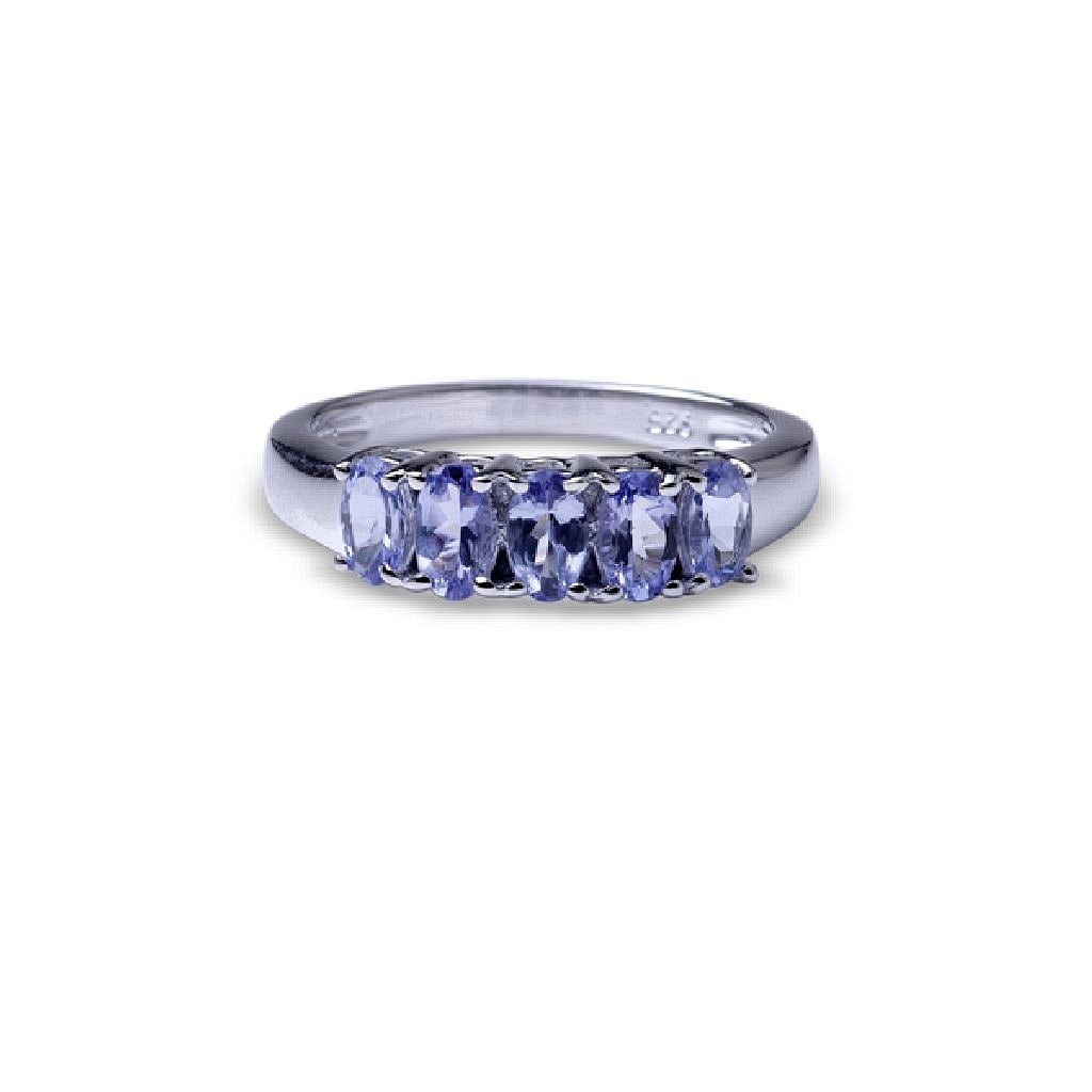 1.35CT Oval Cut Tanzanite And Platinum Over Sterling Silver Ring: Gov. File: 88296 1.35CT Oval Cut Tanzanite And Platinum Over Sterling Silver Ring Retail Replacement Value: $1.9K Asset Type: Sterling Silver Ring Shipping: $19.95