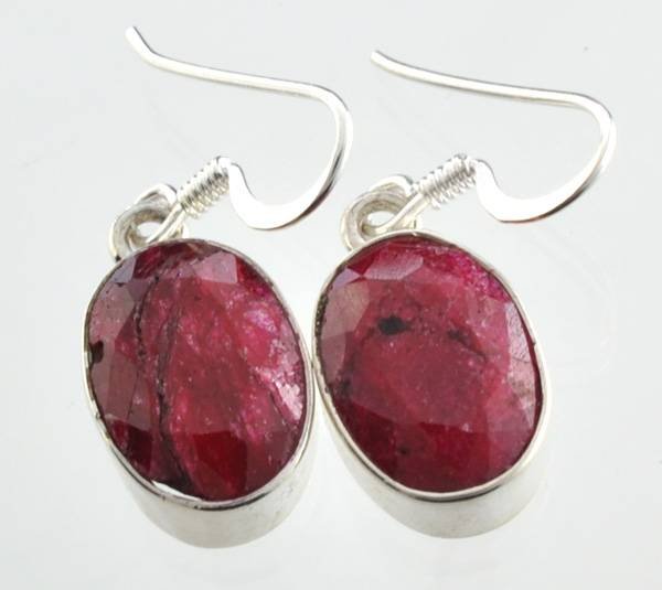 APP: 2k 9.60CT Oval Cut Ruby & Sterling Silver Earrings: 9.60CT Oval Cut Ruby and Sterling Silver Earrings - Appraisal Value: $1.9K