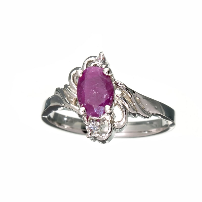 1.11CT Ruby And Topaz Platinum Over Sterling Silver Ring: Gov. File: 95016 1.11CT Ruby And Topaz Platinum Over Sterling Silver Ring Retail Replacement Value: $0.9K Asset Type: Sterling Silver Ring Shipping: $19.95