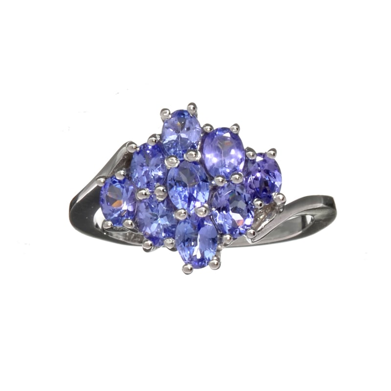 1.80CT Oval Cut Violet Blue Tanzanite And Platinum Over Sterling Silver Ring: Gov. File: H-10322 1.80CT Oval Cut Violet Blue Tanzanite And Platinum Over Sterling Silver Ring Retail Replacement Value: $1.9K Asset Type: Sterling Silver Ring Shipping: $19.95