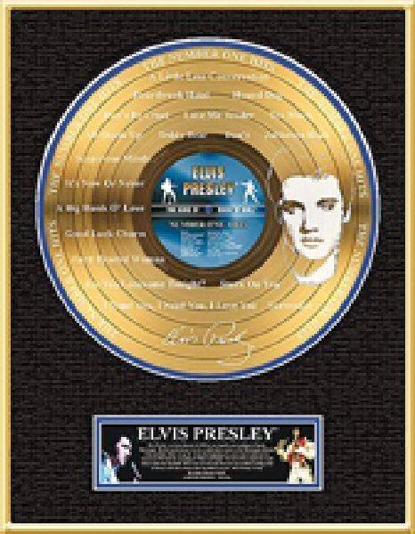ELVIS PRESLEY "The Number One Hits" Etched Gold LP: ELVIS PRESLEY "The Number One Hits"